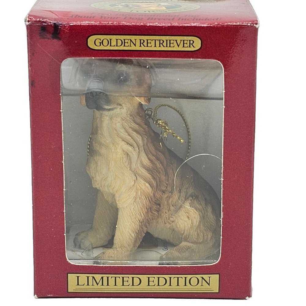 ACA Golden Retriever Christmas Ornament Dog Tree Decor Statue Figurine Limited